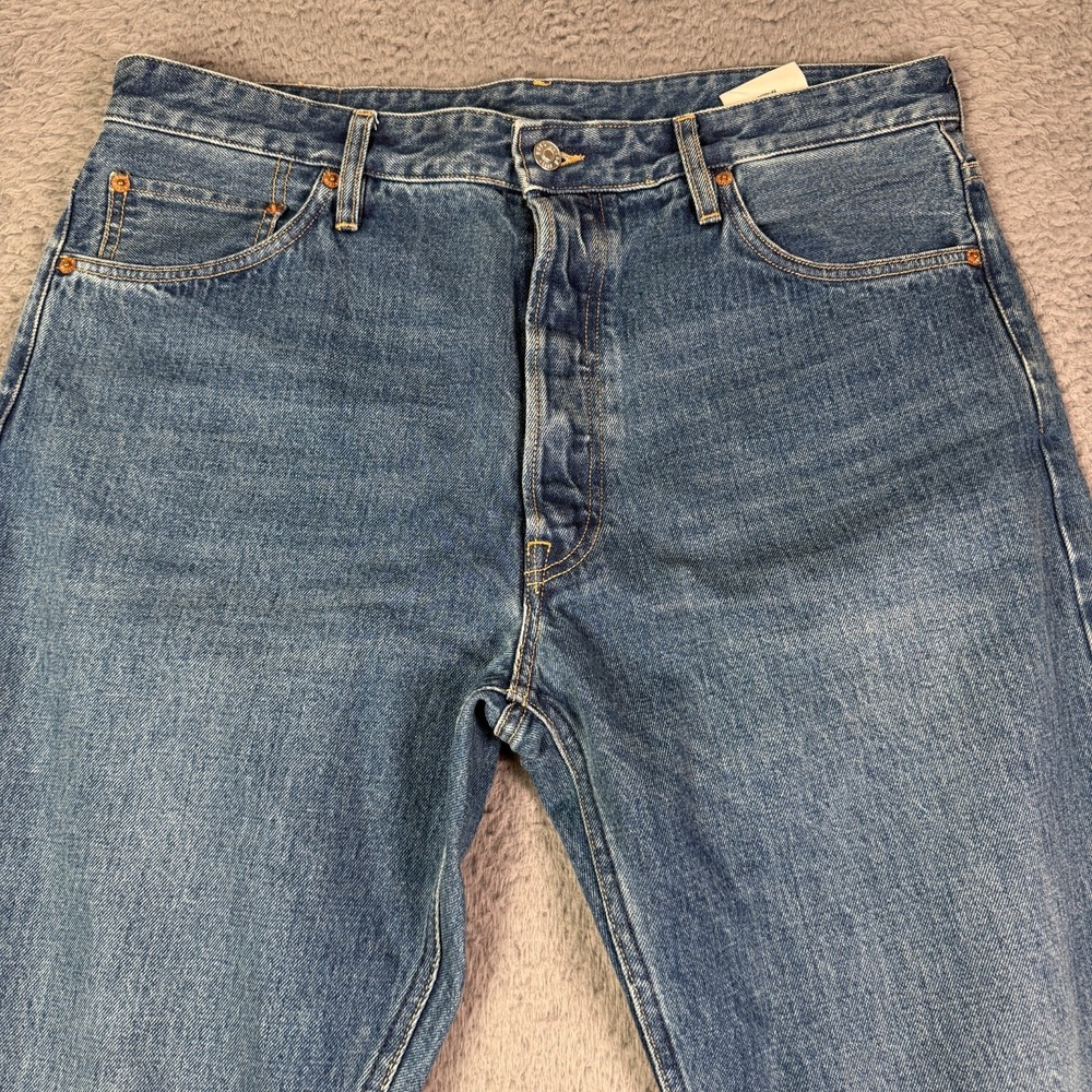 Buck Mason Full Saddle Selvedge Japanese Loomstate Denim Jeans Mens 36x27 Blue
